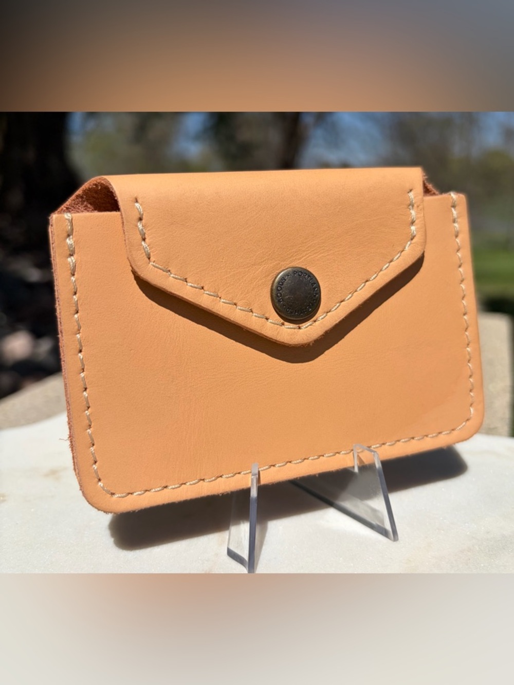 Love Bug Plus Wallet Portland Leather Goods Mamey Full-Grain Leather NWOT - Picture 2 of 12
